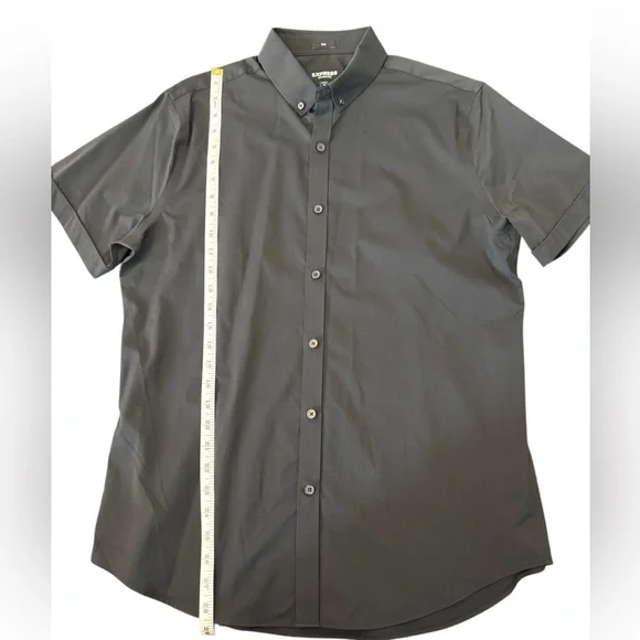 Express Slim Short Sleeve Button Down Shirt - Picture 3 of 8